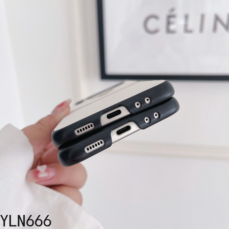 Ốp lưng thời trang cho Samsung Galaxy Z Flip 3 4 5 6 7FE Cover Chống va đập da sang trọng PU + PC Case cho Z Fold 2 3 4 5 6 7 Vỏ bảo vệ điện thoại di động