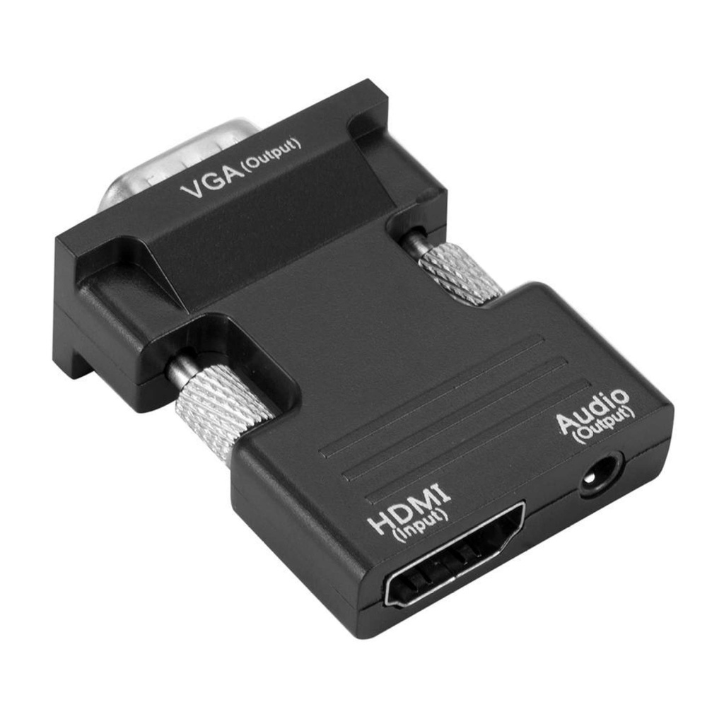 đổi HDMI sang VGA với cáp âm thanh có hỗ trợ đầu ra tín hiệu 1080P kích thước 48*34*16mm giá tốt - INTL-198-123BOXVN