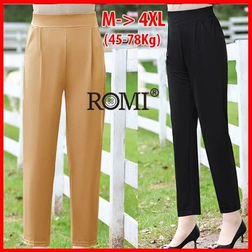 ROMI - QUẦN TÂY TRUNG NIÊN - QUẦN TÂY NỮ CAO CẤP LƯNG THUN PHỐI TÚI KIỂU QUẦN NỮ TRUNG NIÊN ĐƠN GIẢN ROMI 3Q12
