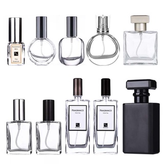 Chai nước hoa xịt có thể đổ lại 5 / 10 / 15 / 25 / 50ml Chai xịt nước hoa thủy tinh cỡ du lịch di động cho máy phân phối chất lỏng