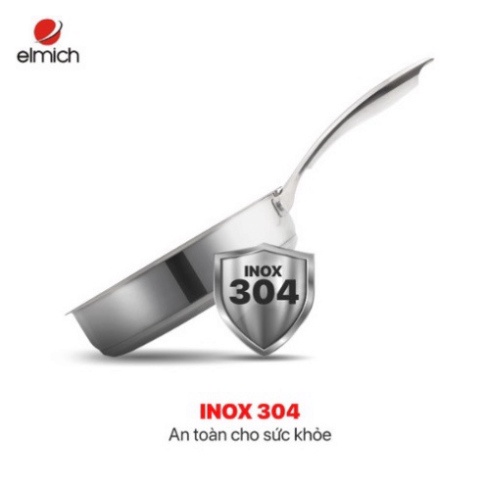 Ảnh Chảo Chống Dính Bếp Từ Elmich Inox 3 Đáy Size 20cm MaxA EL-3761 Dùng Cho Mọi Loại Bếp 3