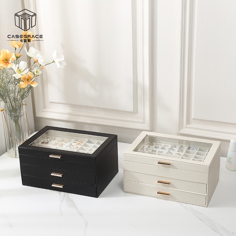 Hộp trang sức cỡ lớn CASEGRACE chống bụi bẩn đựng đồng hồ/trang sức tiện lợi