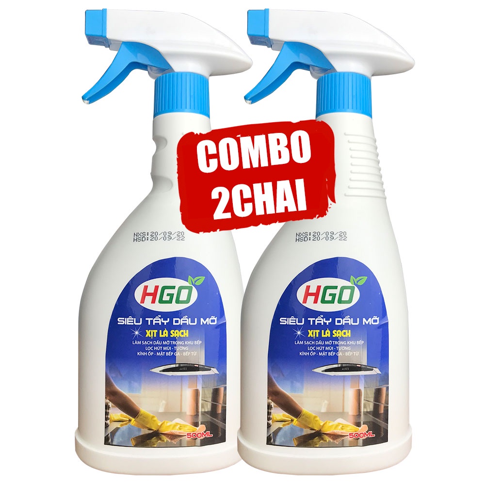 [COMBO 2] Tẩy dầu mỡ nhà bếp HGO an toàn, tiện lợi, hiệu quả