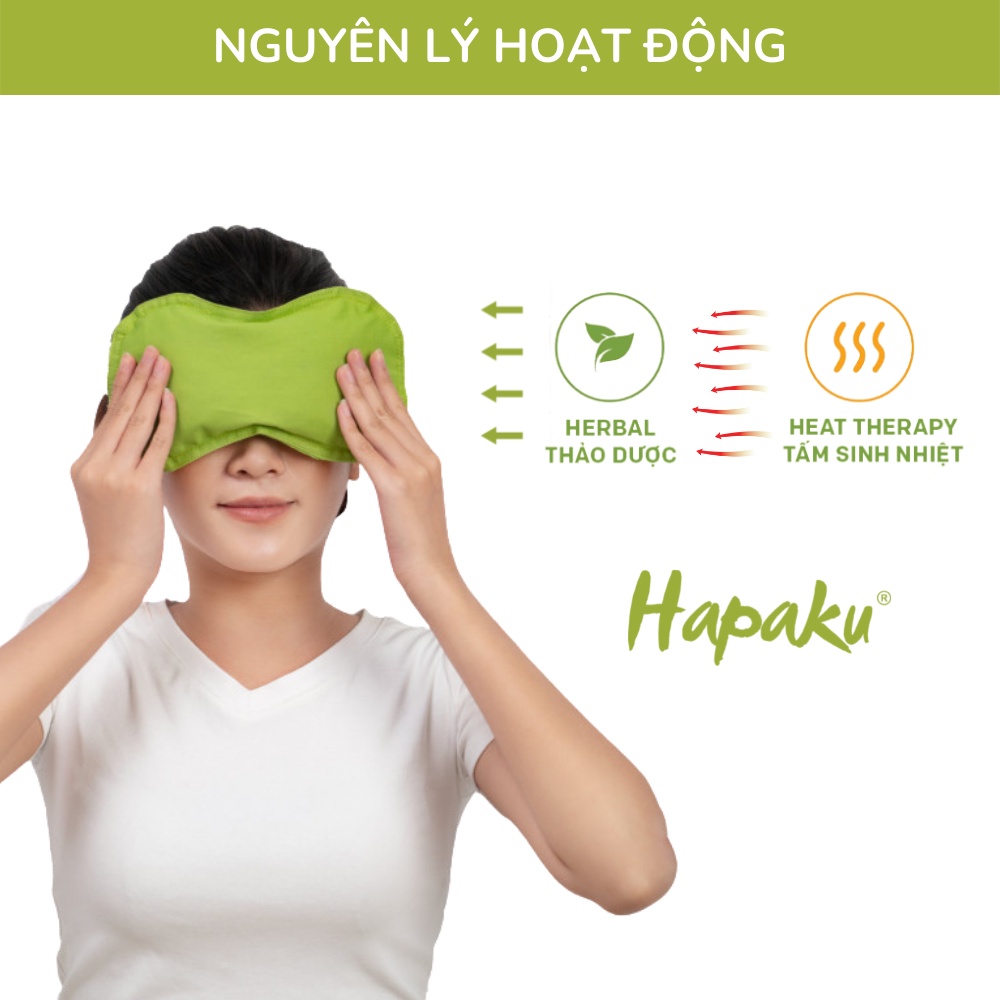 Mô tả Túi Chườm Mắt Thảo Mộc Hapaku, Giảm Nhức Mỏi Mắt, Lưu Thông Khí Huyết, Massage Mắt Thư Giãn Ngủ Ngon - 1