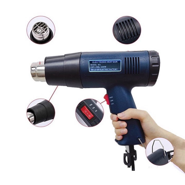 Máy khò nhiệt cầm tay DORON 2200W công suất cực lớn, hai chế độ gió
