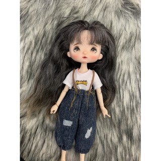 Yếm quần jean bụi bặm size blythe, xinyi,