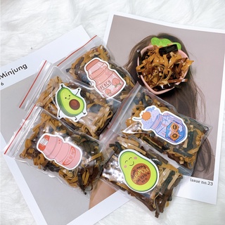 [Handmade] Túi dây thun cột tóc co giãn màu nâu đen dễ thương dành cho bạn nữ
