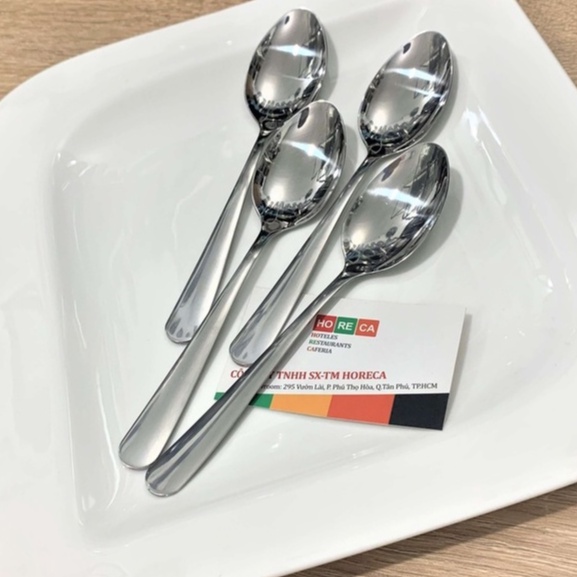 muỗng [thìa] ăn cơm inox dày cao cấp, đuôi tròn, mài bóng cạnh [hiệu RH ...