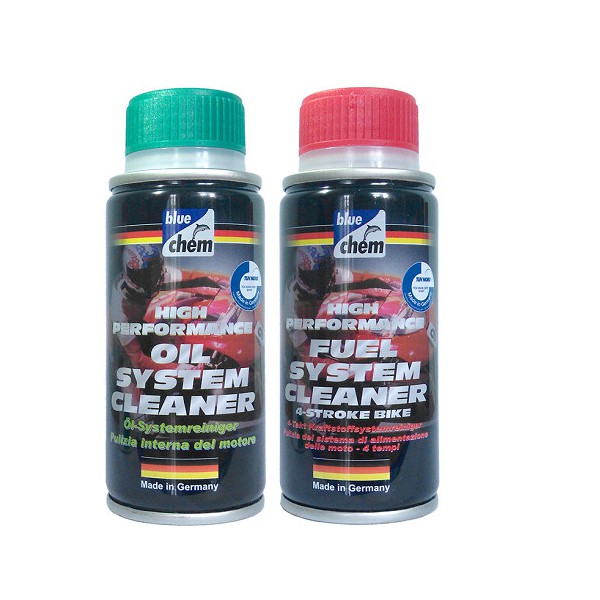 Bộ sản phẩm Bluechem Làm sạch Động cơ xe máy (Oil + Fuel System Cleaner