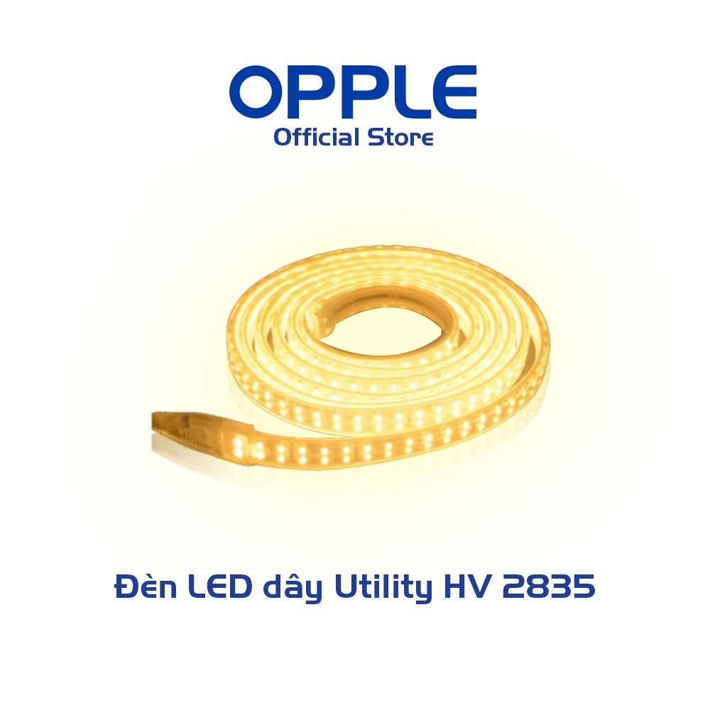 Đèn LED Dây Đôi 2835 OPPLE Utility HV 8W/m (Cuộn 50m) - Hiệu Suất Sáng Cao, Dễ Dàng Lắp Đặt