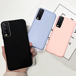 Silicone Ốp Điện Thoại Silicon Màu Kẹo Cho Vivo Y20 Y20I Y20S Y20G Y30G Y12S 2021 Vivo V2029 V2027 V2026