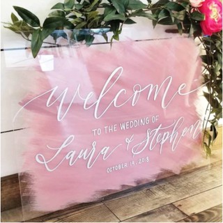 [Bảng Mica Cao Cấp ] Bảng Cổng Cưới,Bảng Welcome Mica Trang Trí Đám Cưới Nhiều Màu Sắc| THAO WEDDING Guestbook Mẫu 0821