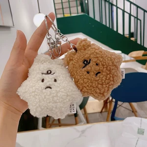 Móc khoá treo cặp trang trí gấu pùn trắng siu cute hột me - HÀNG CÓ SẴN Women Móc Khóa Women Móc Khóa Móc Chìa Khoá