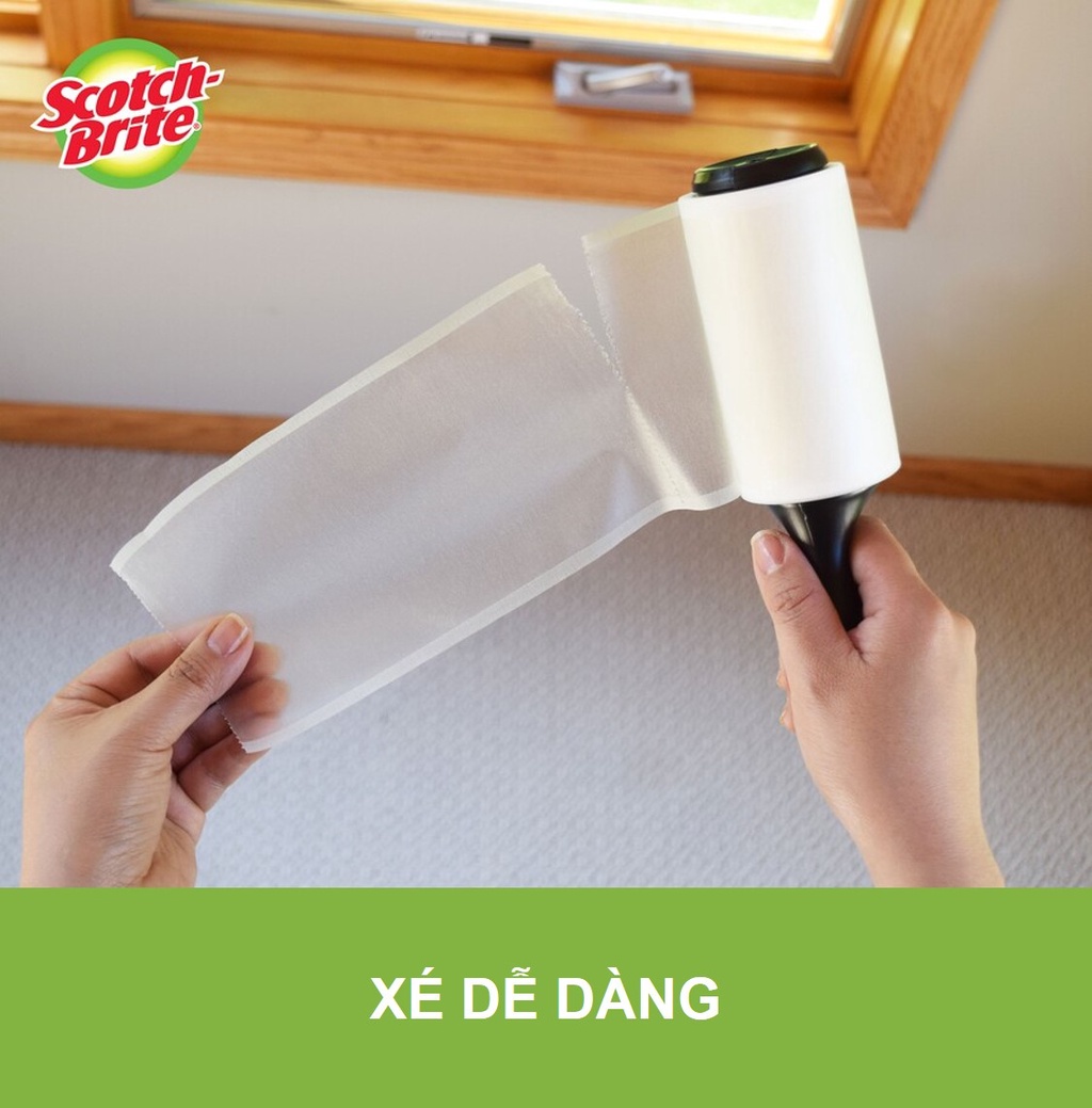 Mô tả Combo 2 Cây lăn bụi 3M™ Scotch-Brite™ 30 lớp đa năng, lớp keo siêu dính, lấy sạch mọi vết bẩn 863R -30 - 2