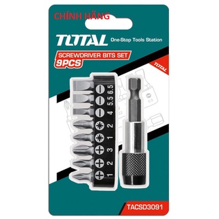 ĐỒ NGHỀ TOTAL Bộ 9 đầu tua vít TACSD3091 <HÀNG CHÍNH HÃNG>