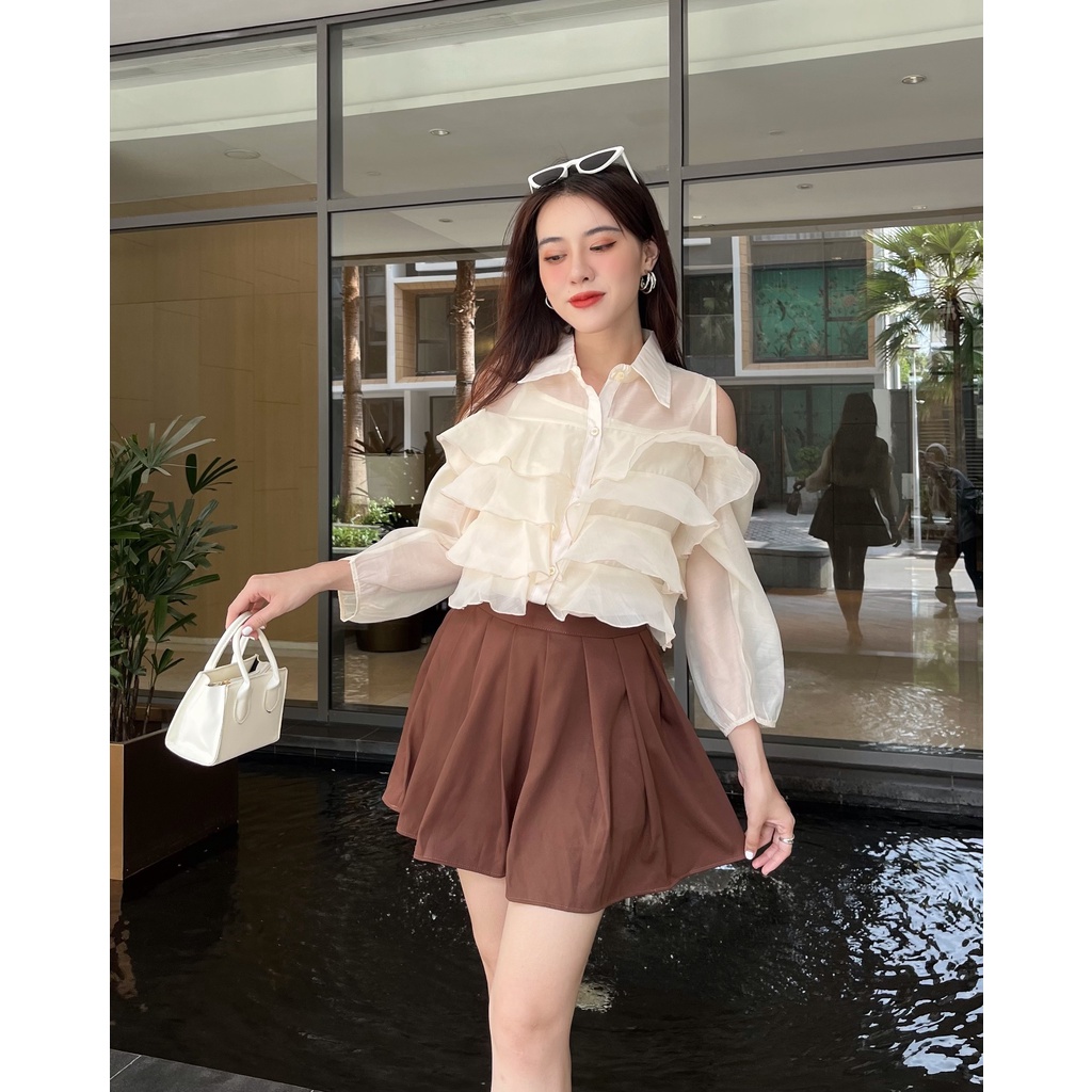 SET TO BA MÓN ÁO VÀ CHÂN VÁY XẾP LY CỰC XINH - MAYCHA SET
