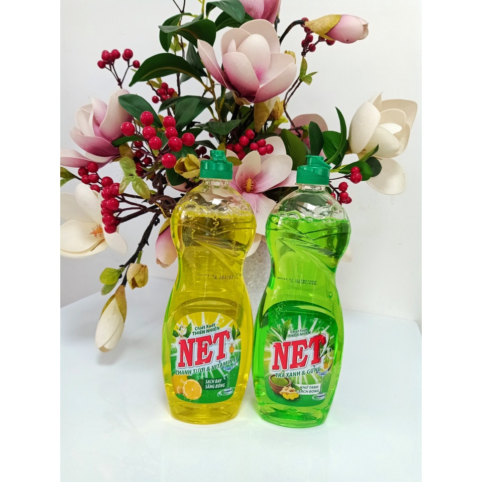 Nước Rửa Chén Net Chanh Tươi & Vitamin E -Hương Trà Xanh & Gừng Chai ...