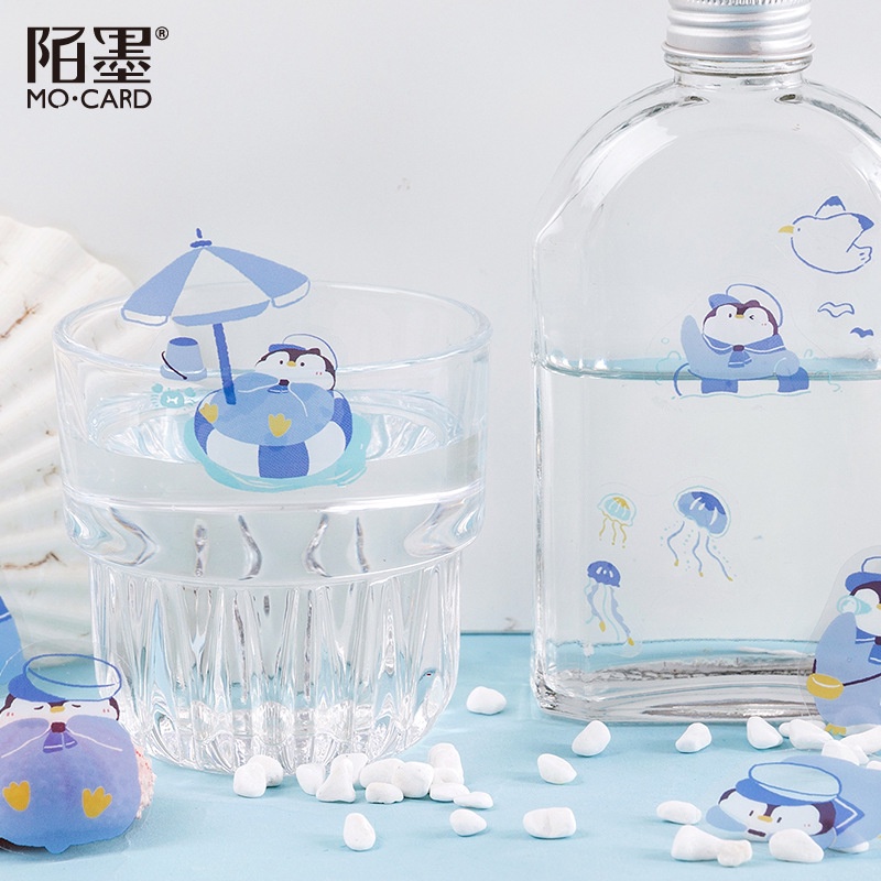 Sticker cute dán mũ bảo hiểm dán sổ set 40 nhãn dán chống nước hình động vật dễ thương HD130 - K50.