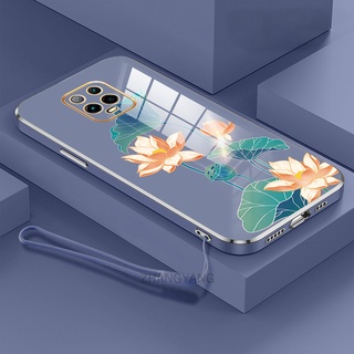 ốp lưng Redmi note 9s Redmi note 9 pro ốp điện thoại Redmi note 9s Redmi note 9 pro Ốp Điện Thoại TPU Dẻo Mạ Màu Họa Tiết Hoa Sen Sang Trọng