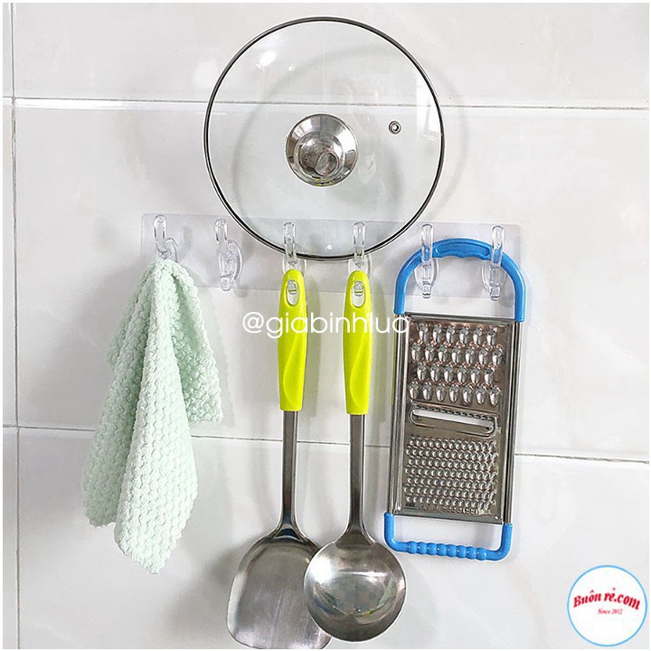 [ RẺ VÔ ĐỊCH ] Kệ Dán Tường Nhà Tắm Tong Suôt Thanh Gía Treo Đồ 6 Đa Năng Tiện Dụng