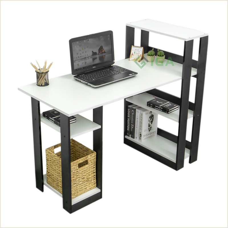 Bàn Làm Việc Lắp Ráp Tiện Lợi, Bàn Làm Việc Gỗ Thông Mình, Có Kệ Sách Không  Kèm Ghế - Gp09 | Shopee Việt Nam
