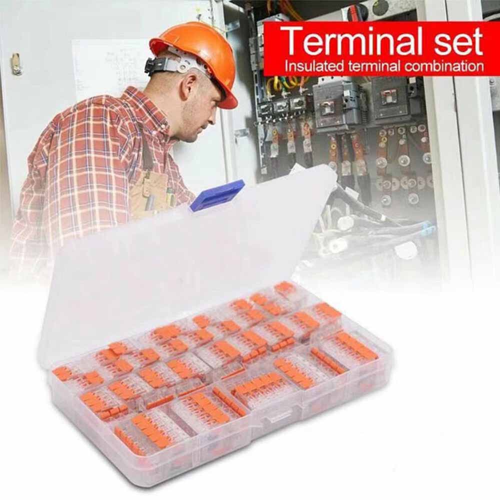 90Pcs For Wago 221 Electrical Connectors Wire Block Clamp Terminal Cable