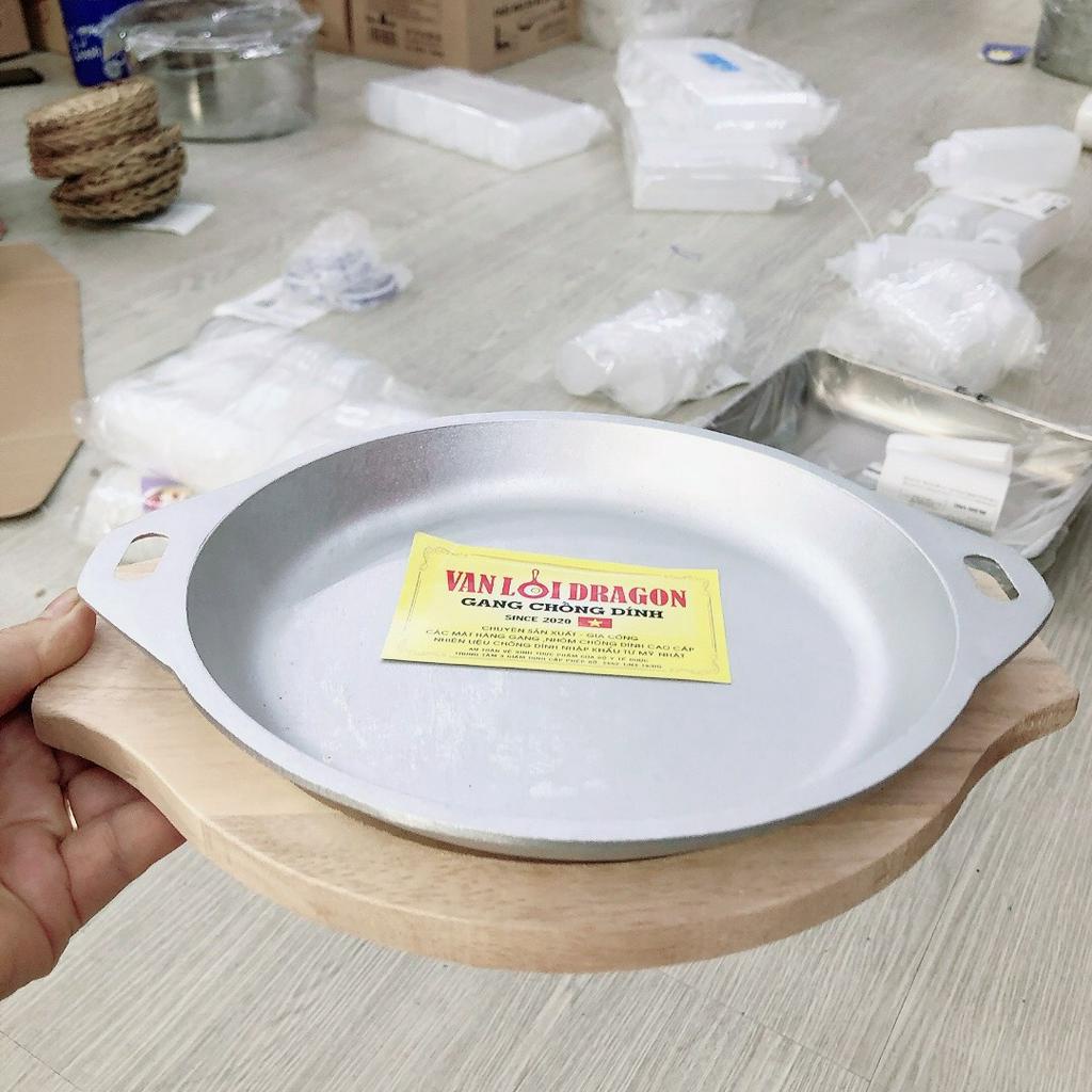 Chảo nhôm Nướng vạn lợi 20cm _ chảo gang nướng
