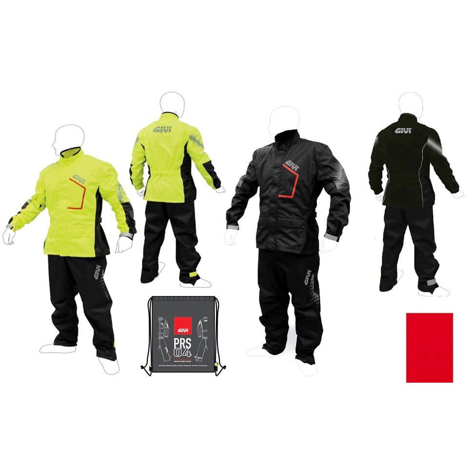 BỘ QUẦN ÁO MƯA GIVI PRS04 CAO CẤP ( có mũ nón ) - chính hãng