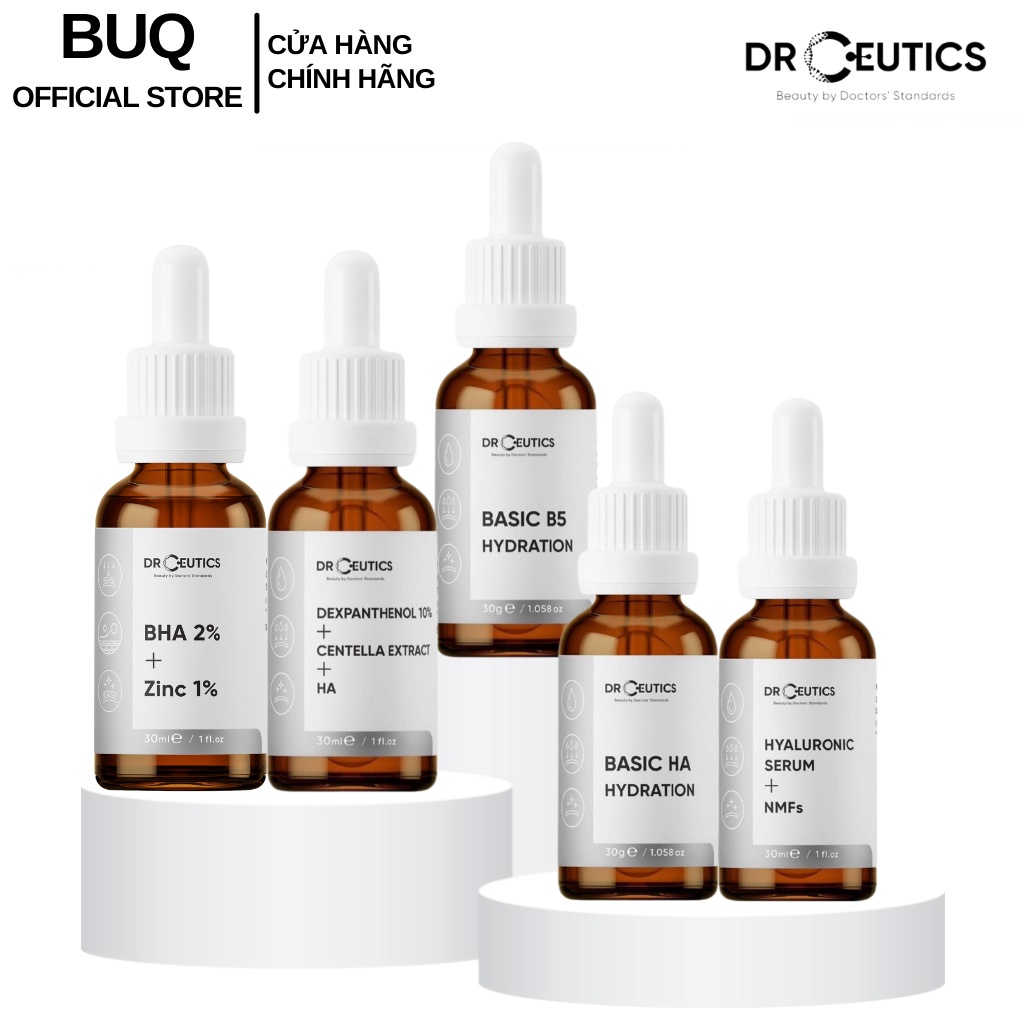 Ảnh Serum Cấp Ẩm, Giảm Mụn, Phục Hồi Da Drceutics HA, B5, B3, Niacinamide, Vitamin C 30ml 4