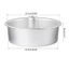 Cc 9 Inch Hợp Kim Nhôm Tròn Bánh Voan Khuôn Có Thể Tháo Rời Đáy Rỗng Chimney