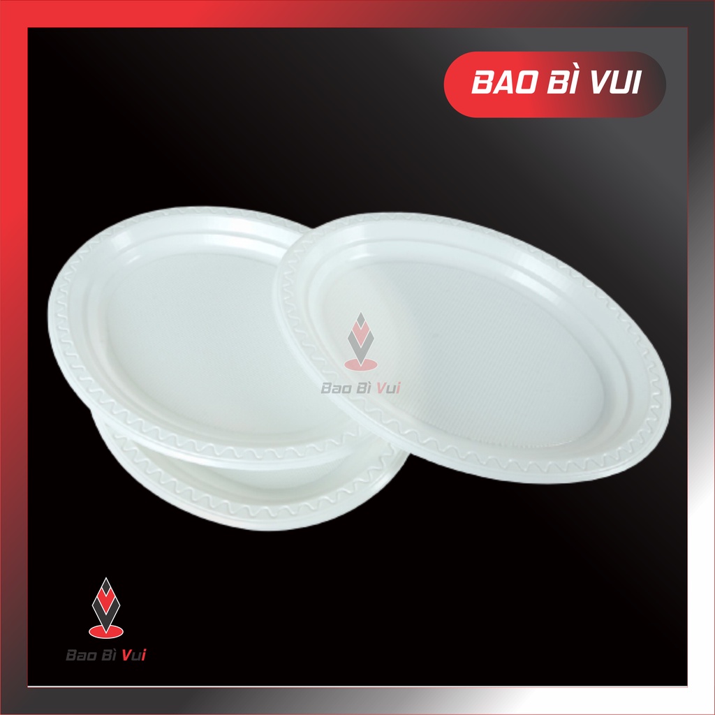 [Lốc 50] Dĩa nhựa sài 1 lần, đĩa nhựa tiện dụng dùng một lân