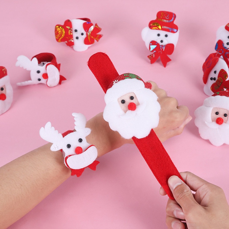 Vòng tay Noel giáng sinh hình ngộ nghĩnh màu đỏ - Quà tặng Noel