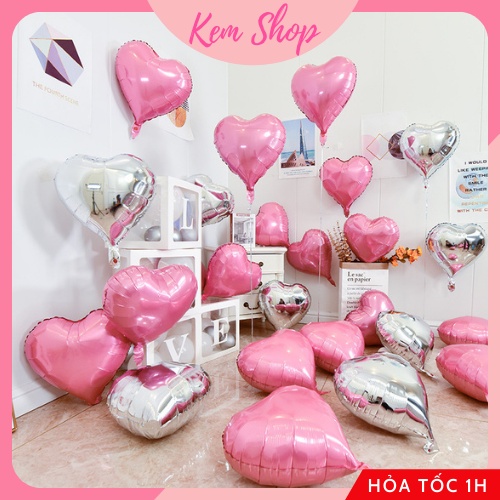 Bóng trái tim size đại 18'' trang trí đám cưới, tiệc cưới, lễ cầu hôn tỏ tình, sinh nhật - Kem Shop K1
