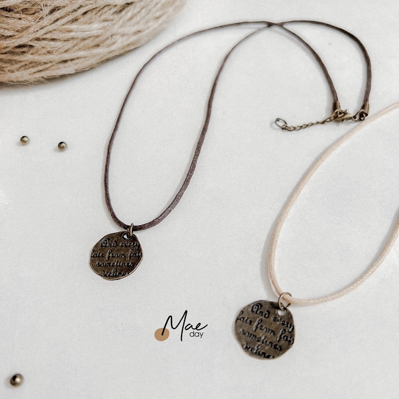 Vòng cổ Kazu -  dây chuyền mặt chữ cổ điển vintage