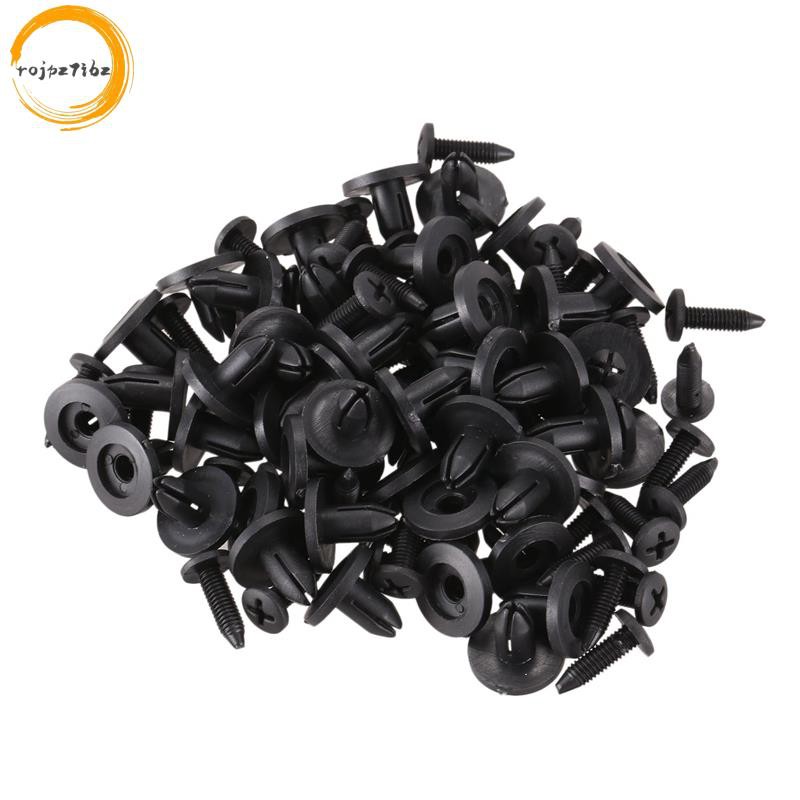 Bộ 50 6mm Nhựa Đẩy Loại Đinh Tán Cản Pin Kẹp