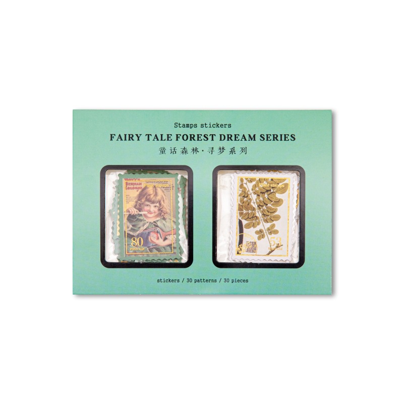 Sticker vintage trang trí sổ bullet journal scrapbook nhật kí album hình con tem HD139-K57.