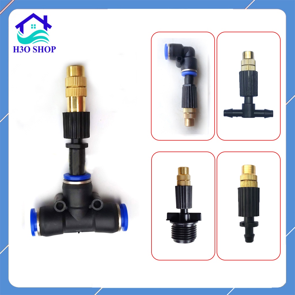 Béc Phun Sương 1 Hướng Đầu Đồng  có van rỉ hoặc không van rỉ