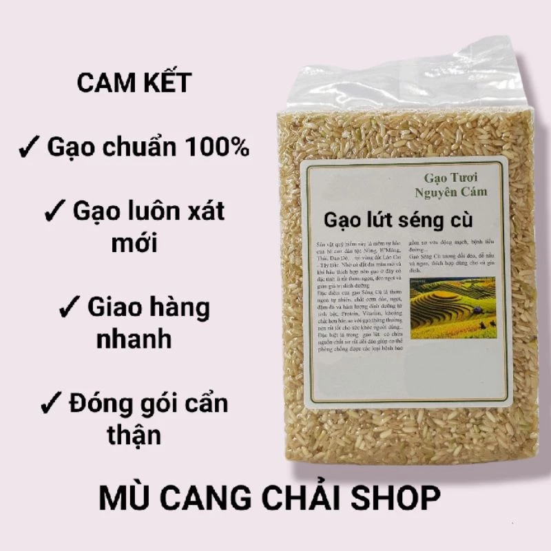 Gạo lức/gạo lứt séng cù Lào Cai, chuẩn gạo người Mông túi 1kg