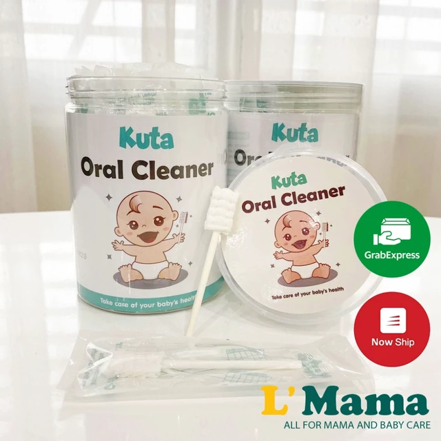 Hộp 30 Que Gạc Rơ Lưỡi Kháng Khuẩn Kuta Đầu Gạc 3D 100% Cotton, Gạc Vệ Sinh Răng Miệng Cho Bé, Tưa Lưỡi Cho Bé
