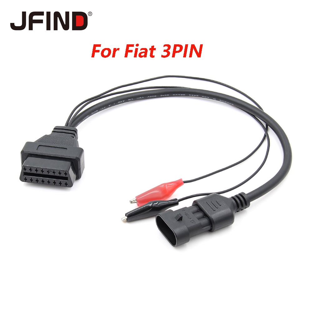 Cho Fiat 3 Pin Đến 16 Pin Kết Nối Cáp OBD Cho Alfa / Lancia 3Pin Đến 16Pin ELM327 OBD2 OBD Công Cụ Chẩn Đoán Máy Quét Mã Đầu Đọc Adapter Cáp Kết Nối Xe Hơi