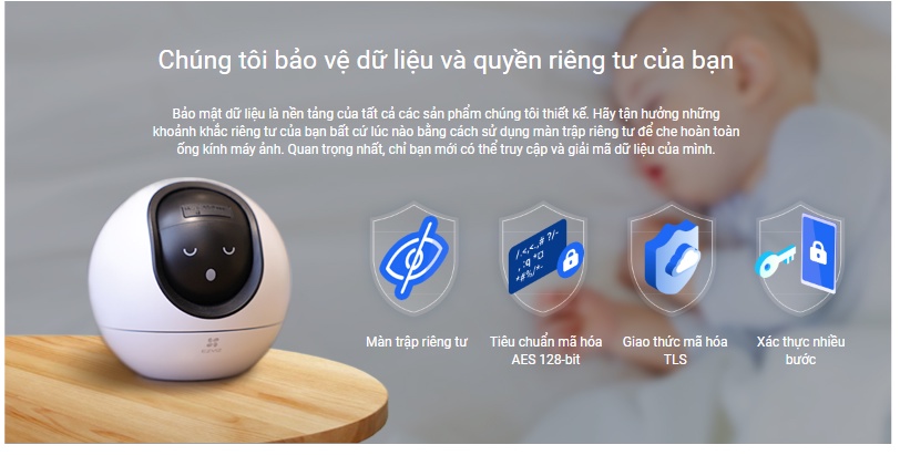 Mô tả Camera wifi ezviz h6 3k độ phân giải 3K 5.0MP phát hiện người bằng AI & giọng gói - 8