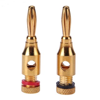 2 Giắc Cắm Bắp Chuối Mạ Vàng Cho Loa - Jack Loa Bắp Chuối Mạ Vàng Cao Cấp