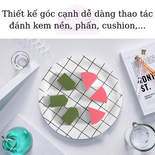 [1 cái] Mút trang điểm Bơ Đào góc cạnh trang điểm tách lẻ 1 cái