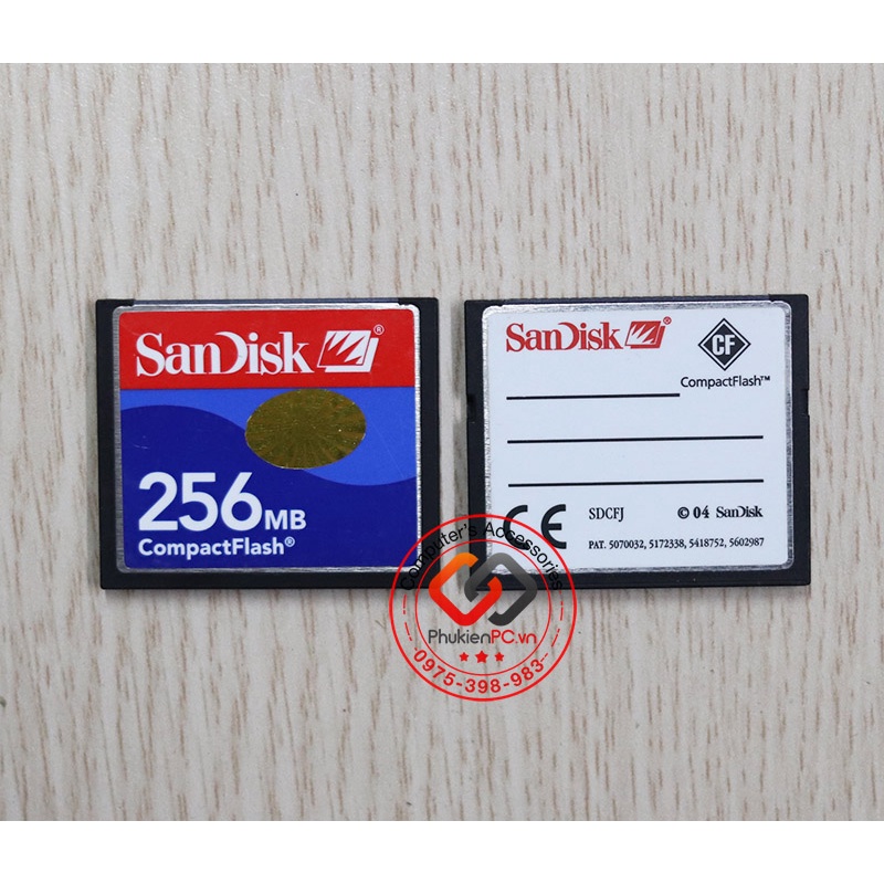 Thẻ nhớ CF Compact Flash Card 256Mb hãng SANDISK cho máy CNC công ...