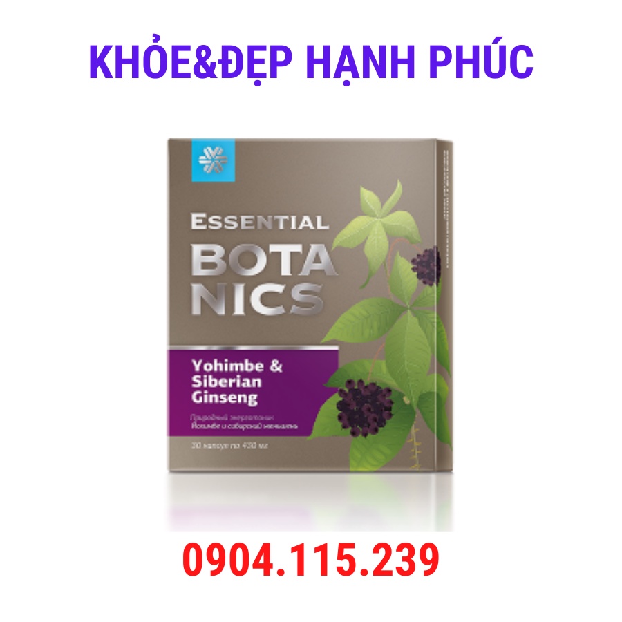 [Botanic ginseng hỗ trợ nam giới ] Thực phẩm bảo vệ sức khỏe Essential Botanics Yohimbe