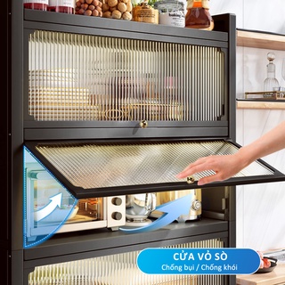GSlife Kệ Để Đồ 70/80/100cm-Kệ Nhà Bếp Đa Năng Thông Minh Kệ Lò Vi Sóng Có Tủ Thép Carbon
