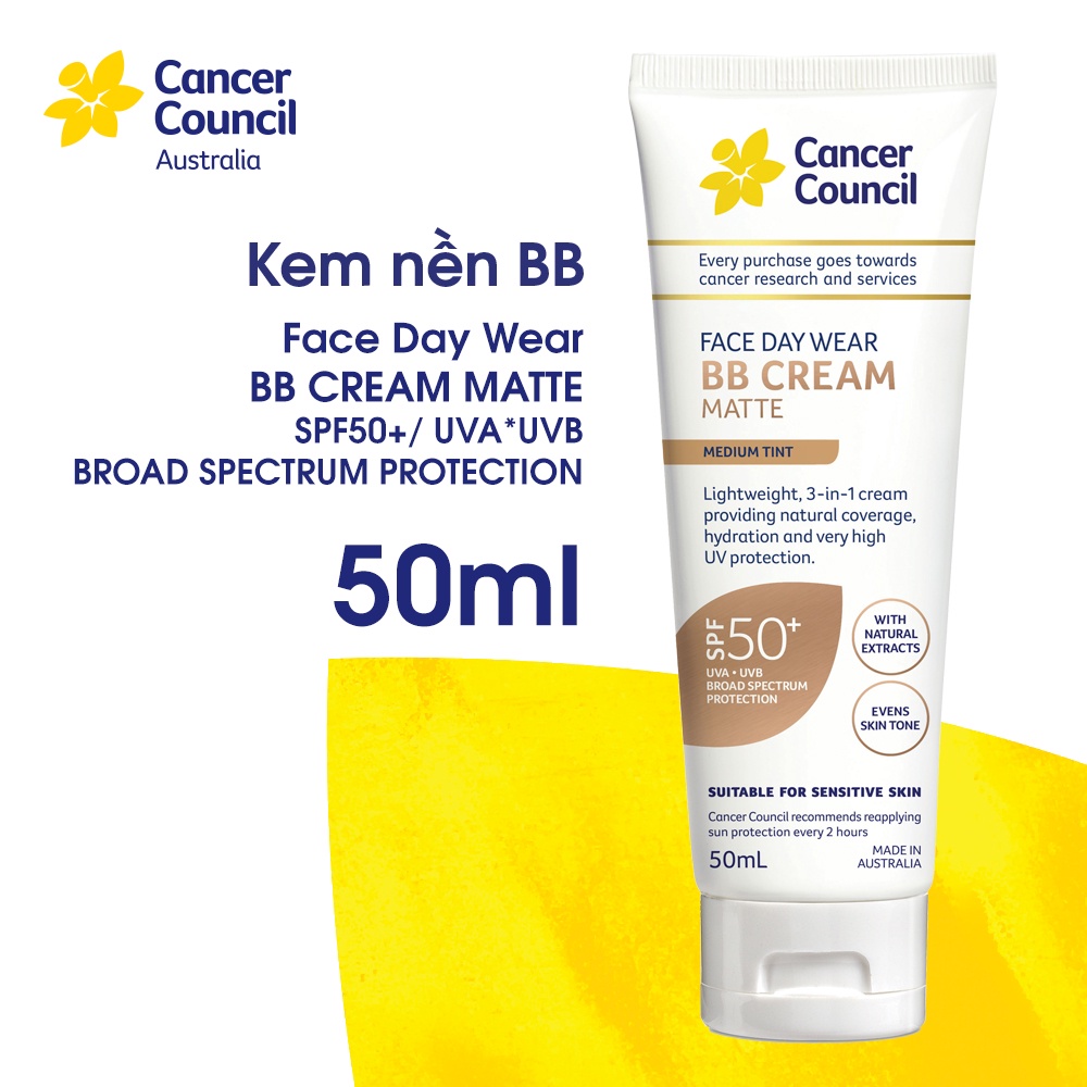 Kem chống nắng da mặt Cancer Council BB Cream 3 trong 1 SPF50+/PA++++ Shopee Việt Nam