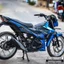 Tem rời cao cấp dán xe Satria xanh đen đơn giản. Không bay màu bong tróc