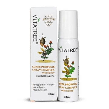 Xịt keo ong Úc Vitatree Super Propolis Spray complex with Honey 30ml