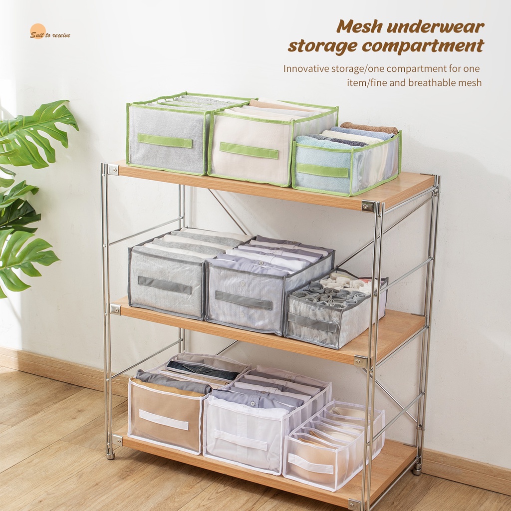 Ảnh Hộp đựng quần áo JUJIAJIA dạng lưới thoáng khí chất lượng cao đa năng tiện lợi hộp đựng quần áo 2